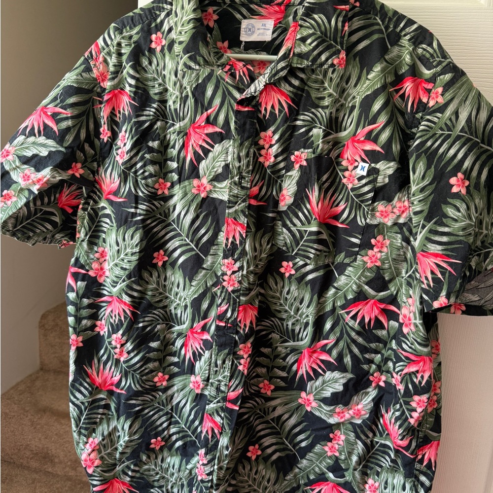 Hurley Black Tropical Floral Men's Shirt